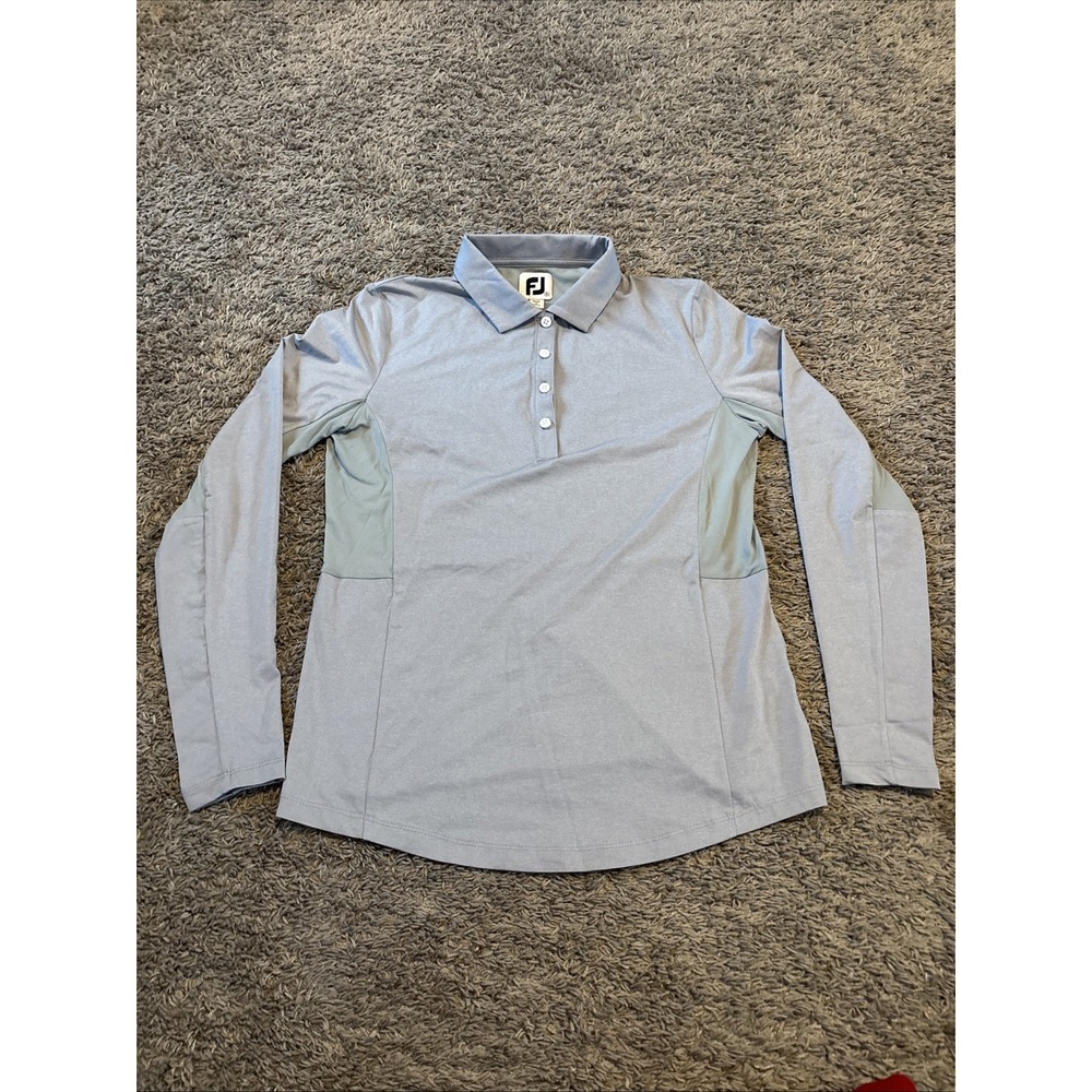 Foot Joy FJ Women's Golf Polo Blank Long Sleeve Shirt Size‎ Small S